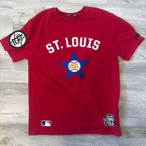 Red St. Louis Stars Negro League Men’s  T-Shirt with embroidery